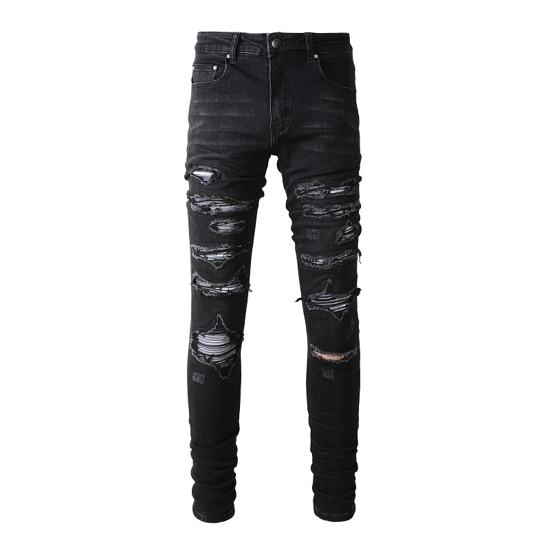Skinny Jeans Ripped - Jeans strappati slim fit con baffi