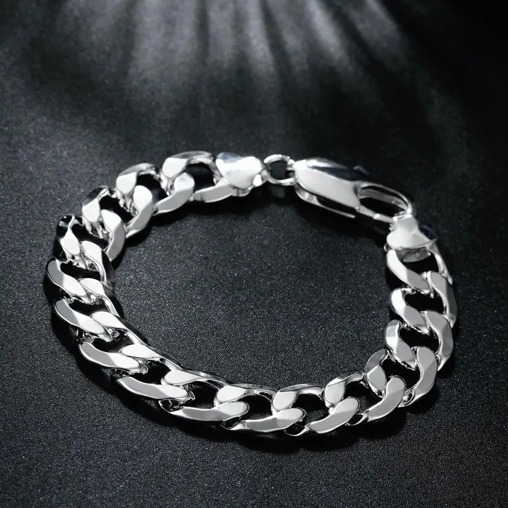 Men'S Fashion Outlets - Bracciale da uomo in argento sterling