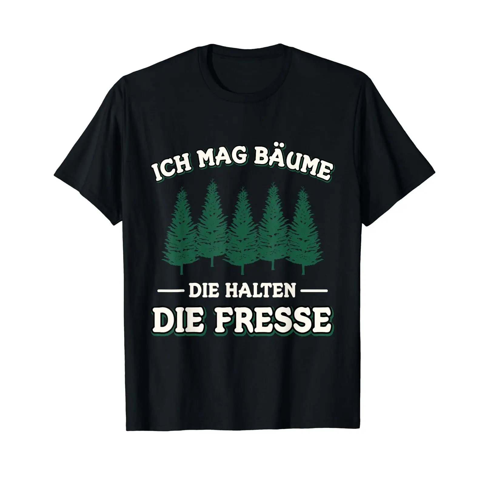 Men'S Fashion Mag - T-shirt con scritta tedesca 'Wald Ich
