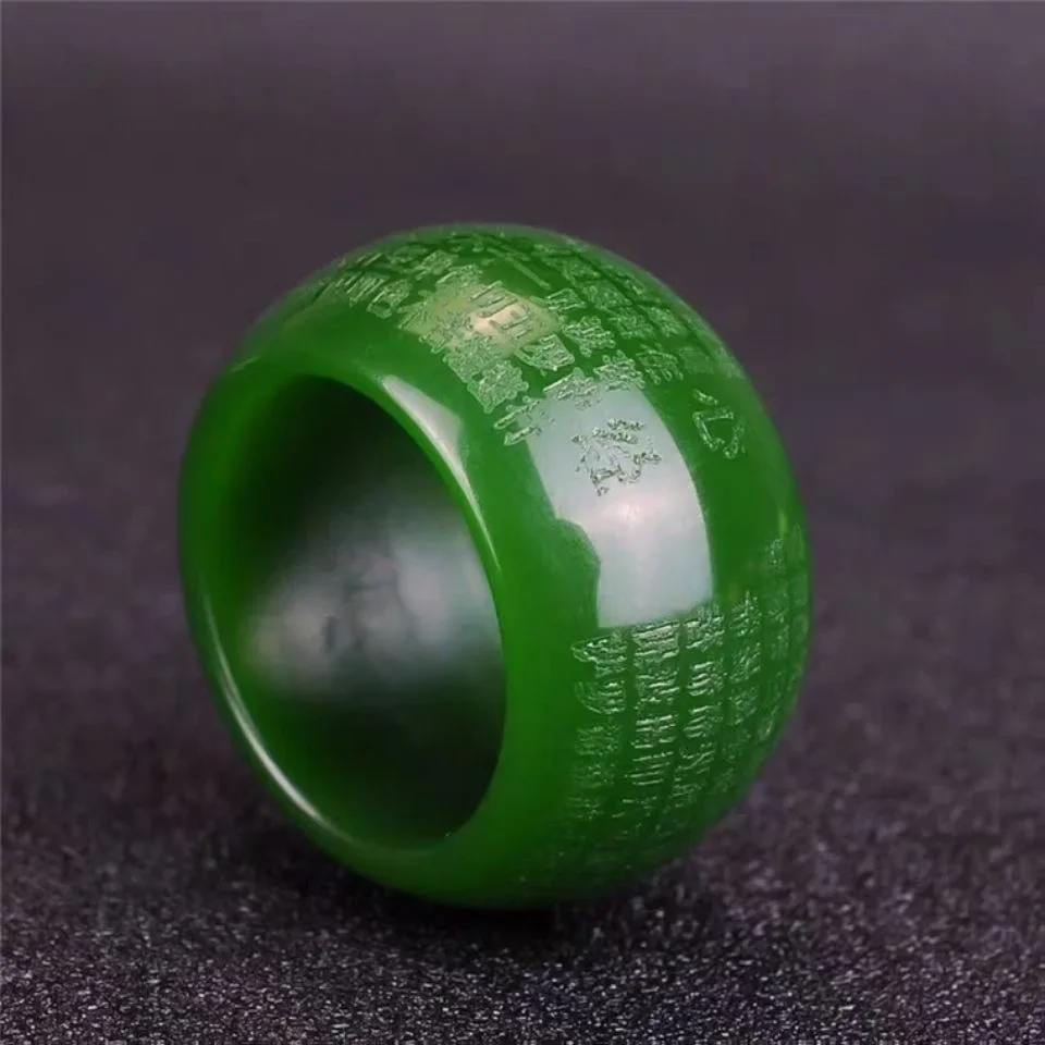 Men'S Fashion Usa - Anello in giada verde naturale da