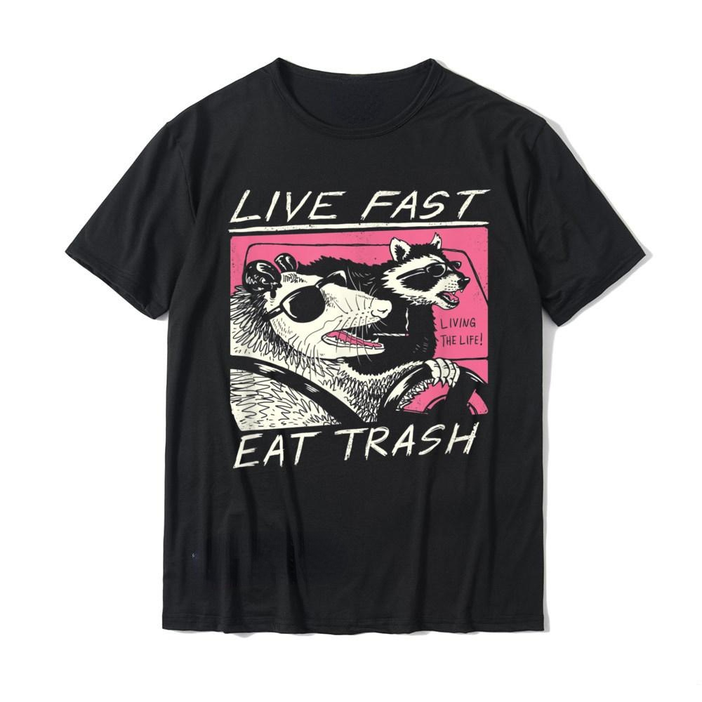 Graphic Tee Oversized - Vivi velocemente! Mangia la spazzatura! Maglietta