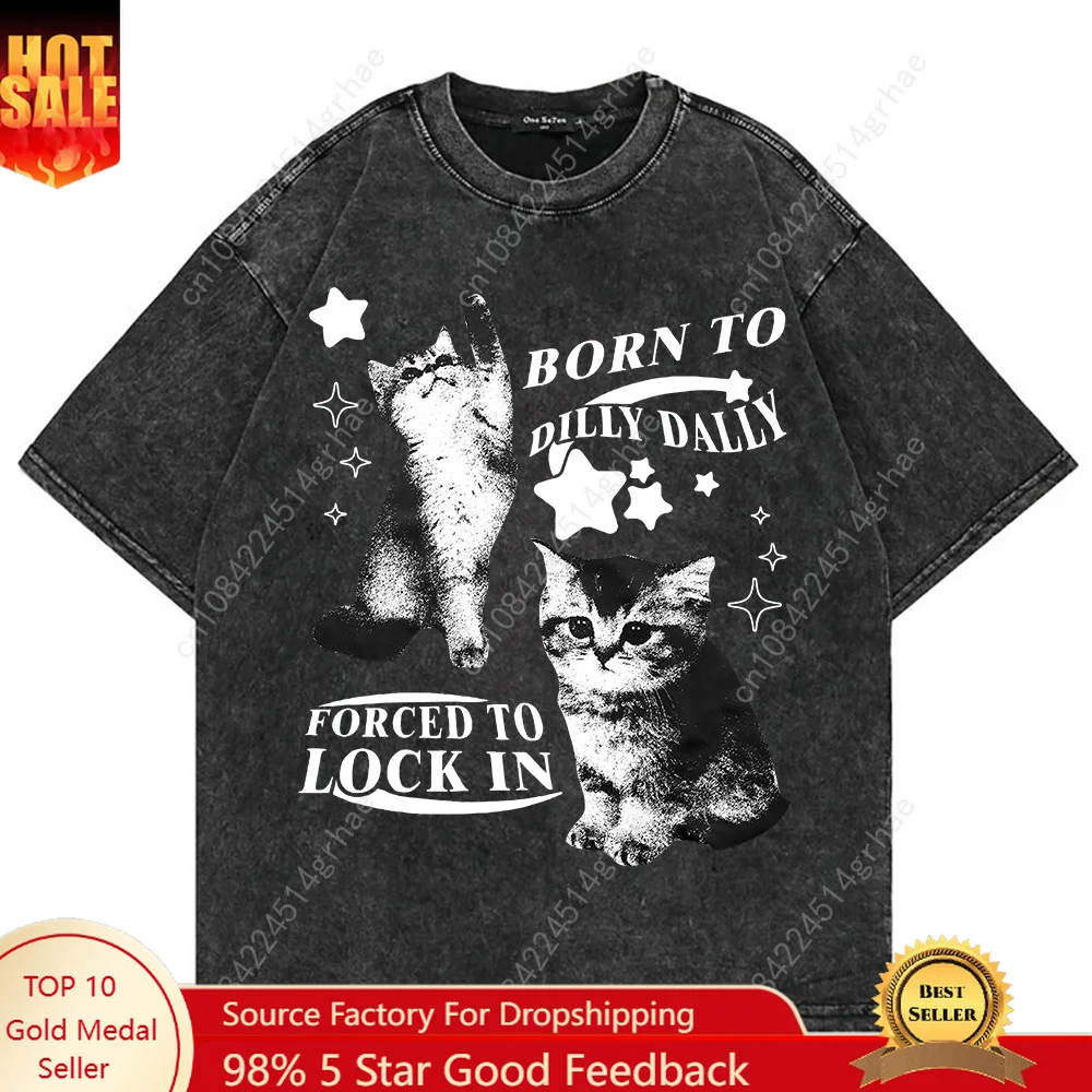 Graphic Tee Oversized - T-Shirt Vintage in Cotone 100% con