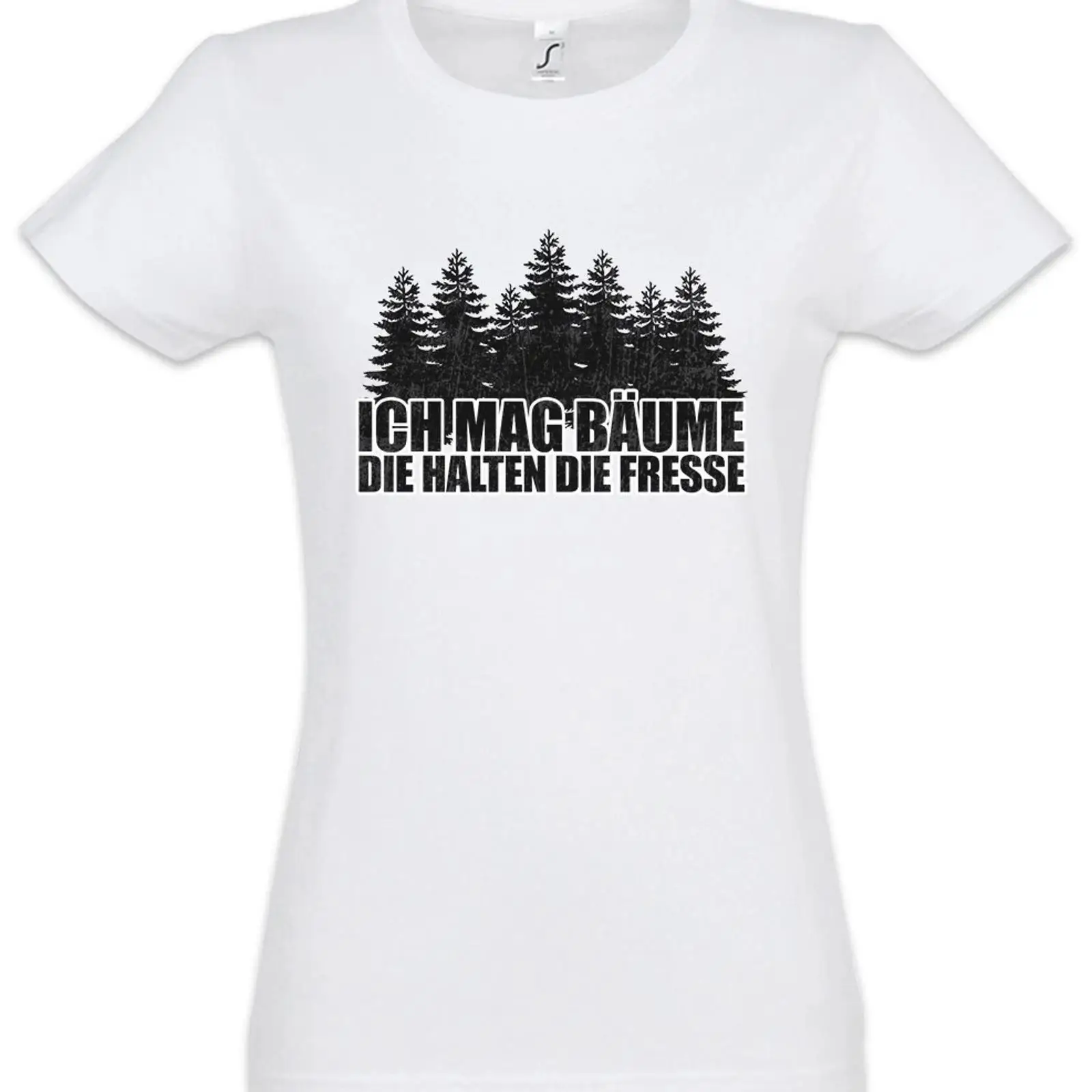 Men'S Fashion Mag - T-shirt da donna Ich Mag Bäume,