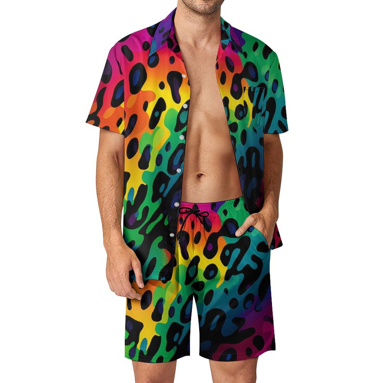 Men'S Fashion Usa - Completo Estivo da Uomo con Stampa