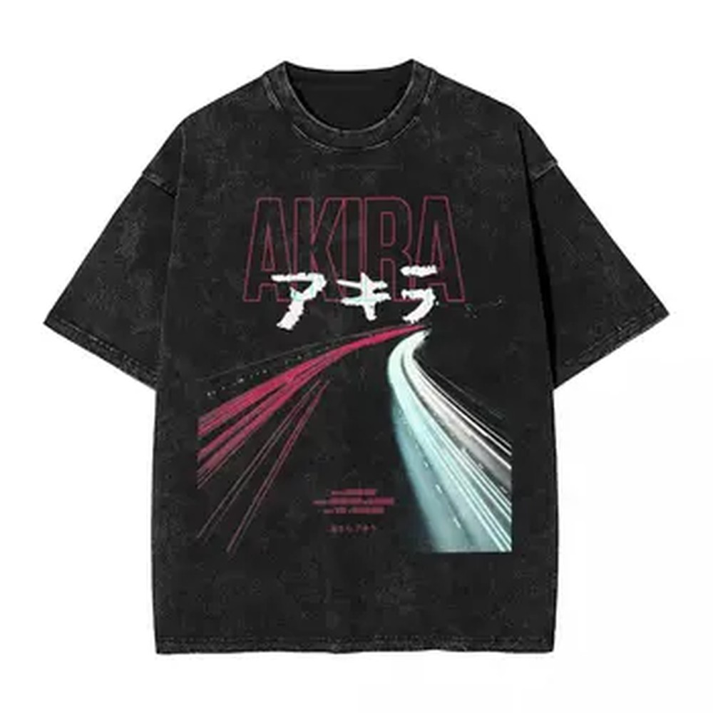 Graphic Tee Oversized - T-Shirt Grafica Manga Akira, Stile Harajuku