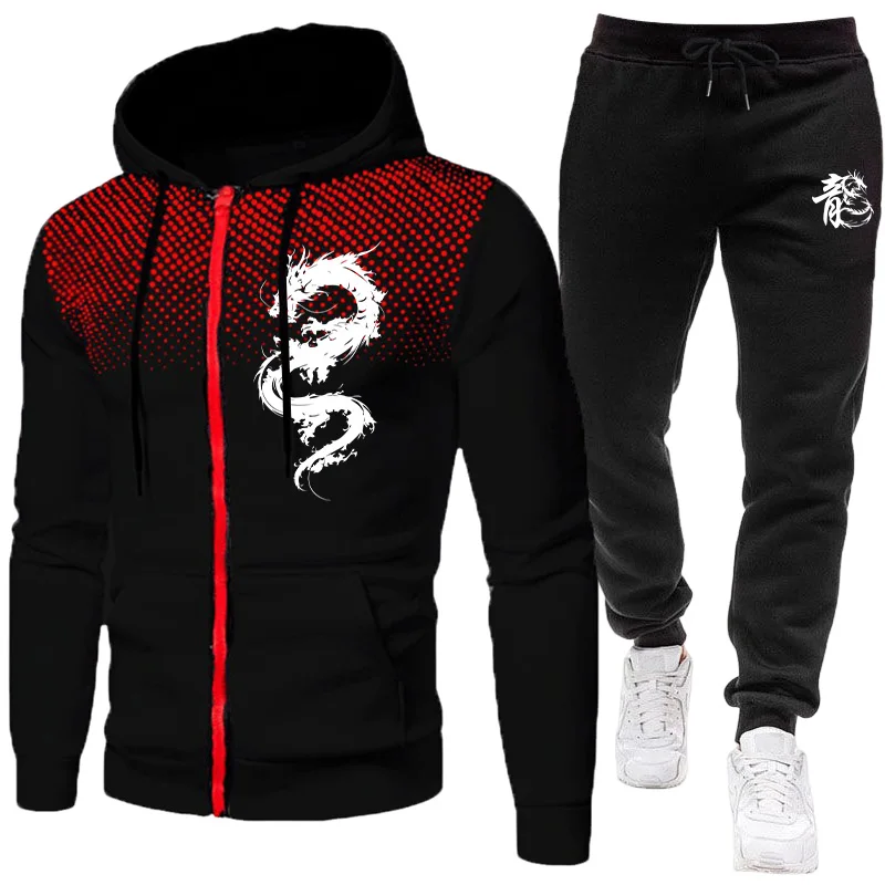 Men'S Fashion Usa - Set da Uomo con Stampa Drago