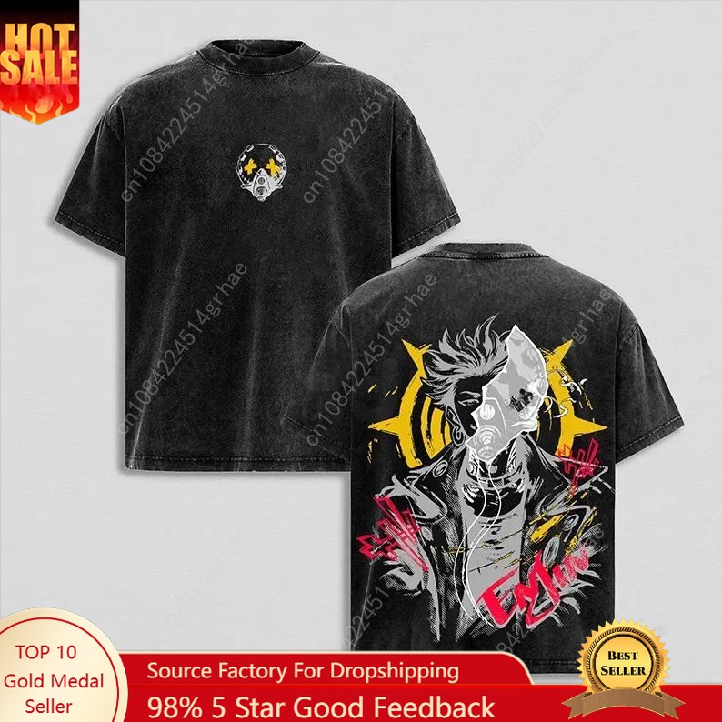 Graphic Tee Oversized - T-shirt Vintage Anime Gachiakuta Effetto Lavato,