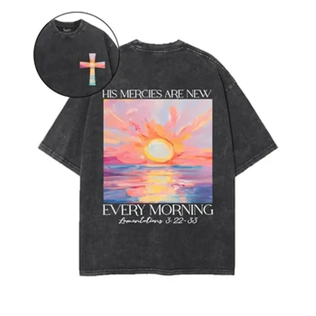 Graphic Tee Oversized - T-shirt con Stampa Artistica Estetica, Maglietta