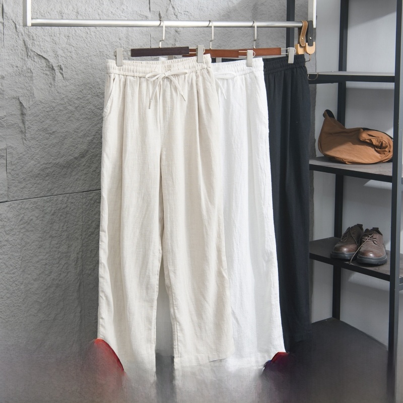 Men'S Fashion Garage - Pantaloni Casual da Uomo in Misto