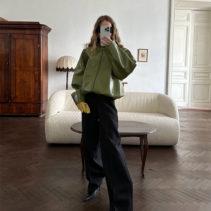 Giacca corta in pelle verde mo - Mens Fashion Autumn 2025 recensione e prezzo
