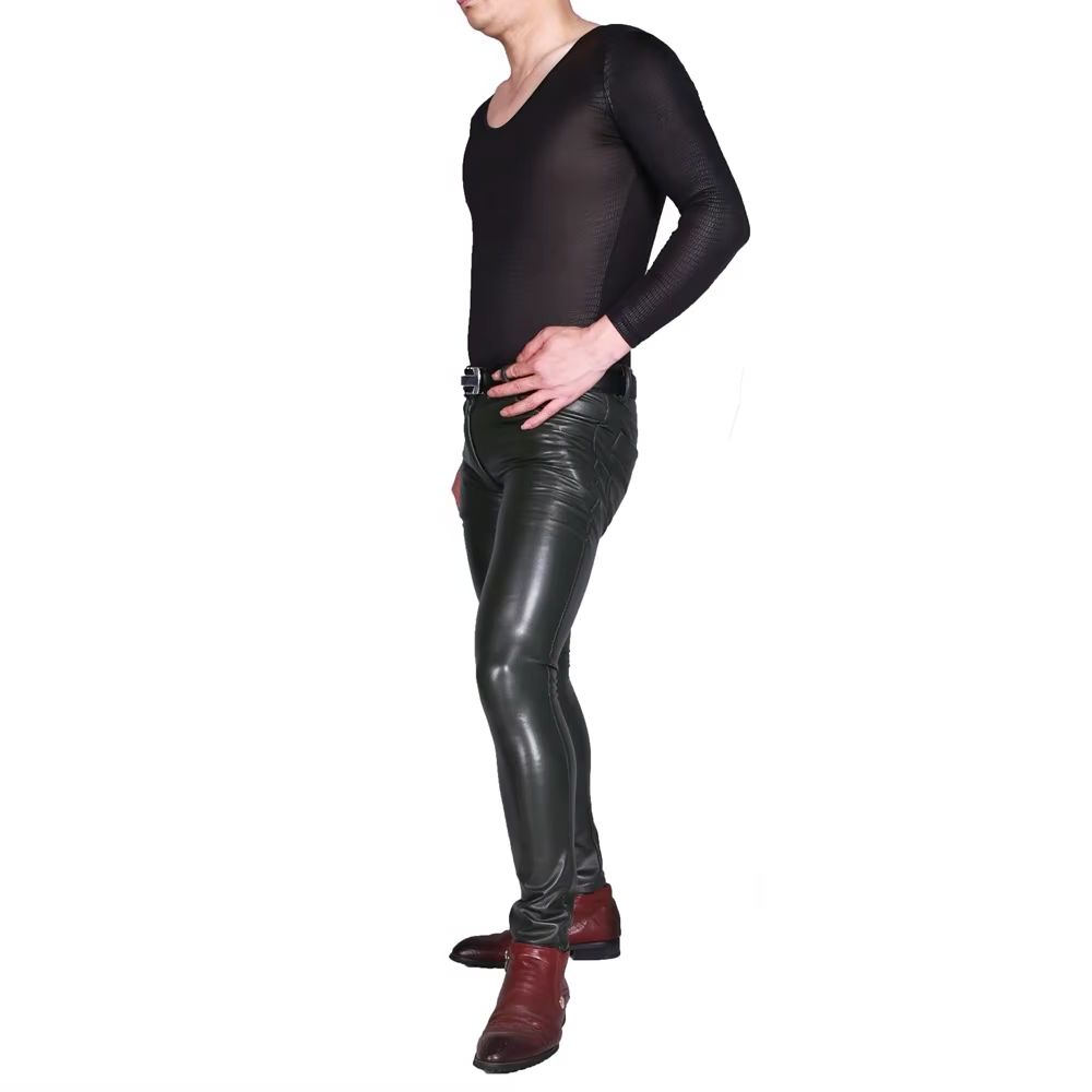 Pantaloni da uomo in ecopelle  - Skinny Jeans Ripped recensione e prezzo