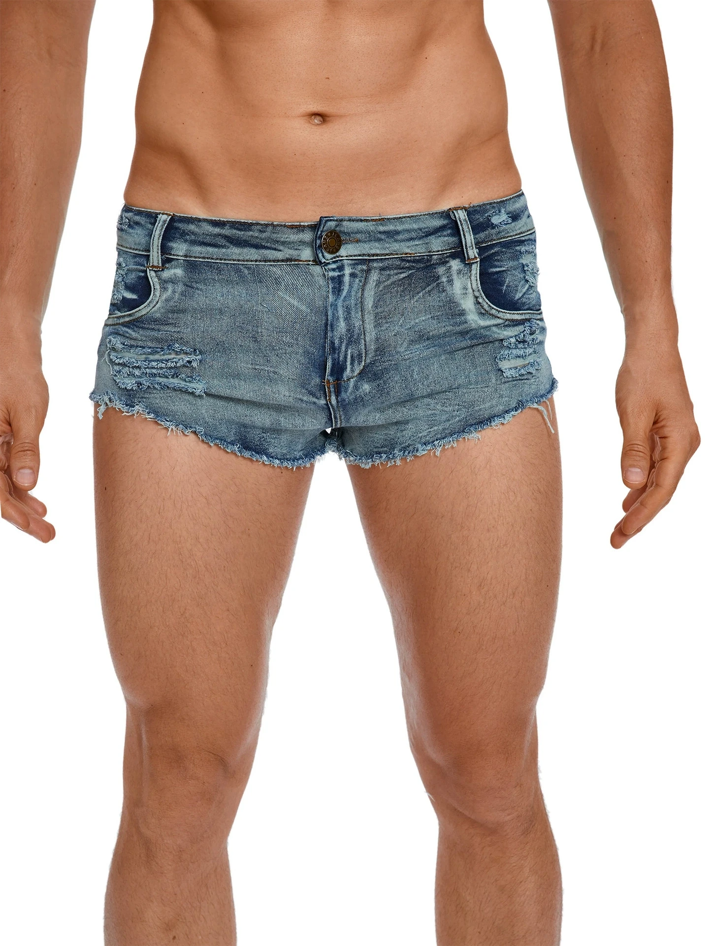 Pantaloncini Jeans da Uomo a V - Skinny Jeans Ripped recensione e prezzo